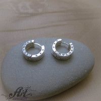 Сребърни обеци халки "Bvlgari" E-1286